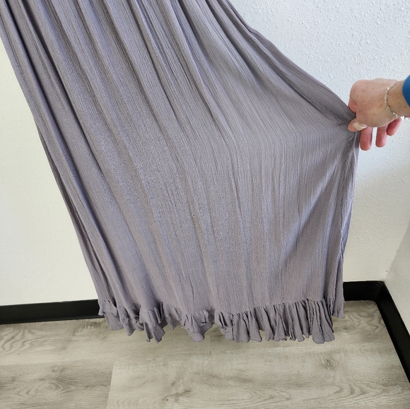 Free People Adella Maxi Lace Slip Dress In Lavender Sz Large - Picture 10 of 12